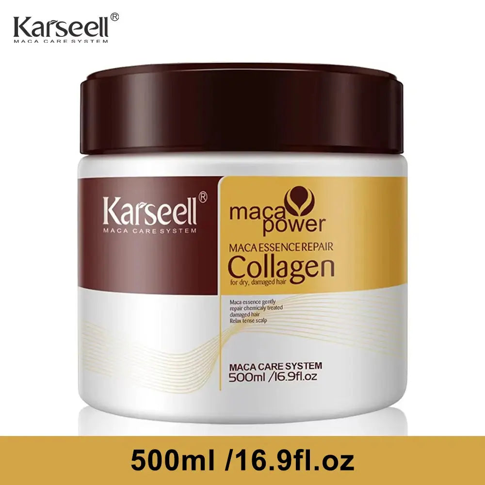 Karseell Collagen Hair Treatment Deep Repair Conditioning Argan Oil Hair Mask Essence for Dry Damaged Hair 100ml/500ml HortonBe