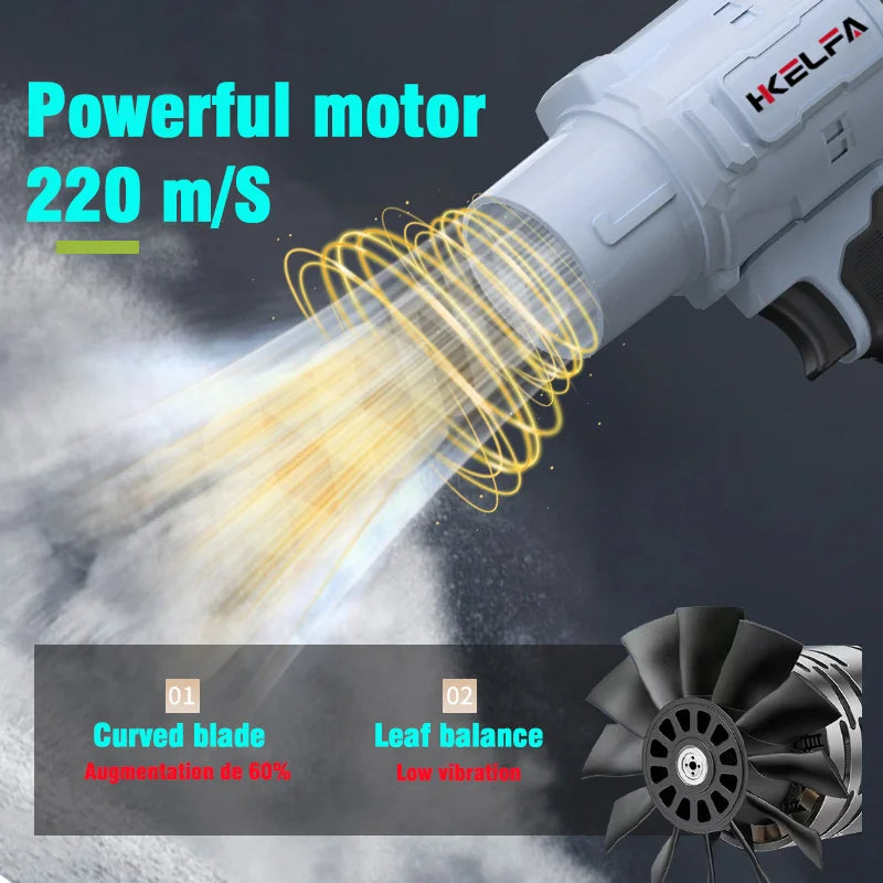 HKELFA 2000W Turbo Jet Fan Electric Turbo Blowers Jet Fan 200M/S Violent Air Blower Car Dryer Dust Blowing Power Tool