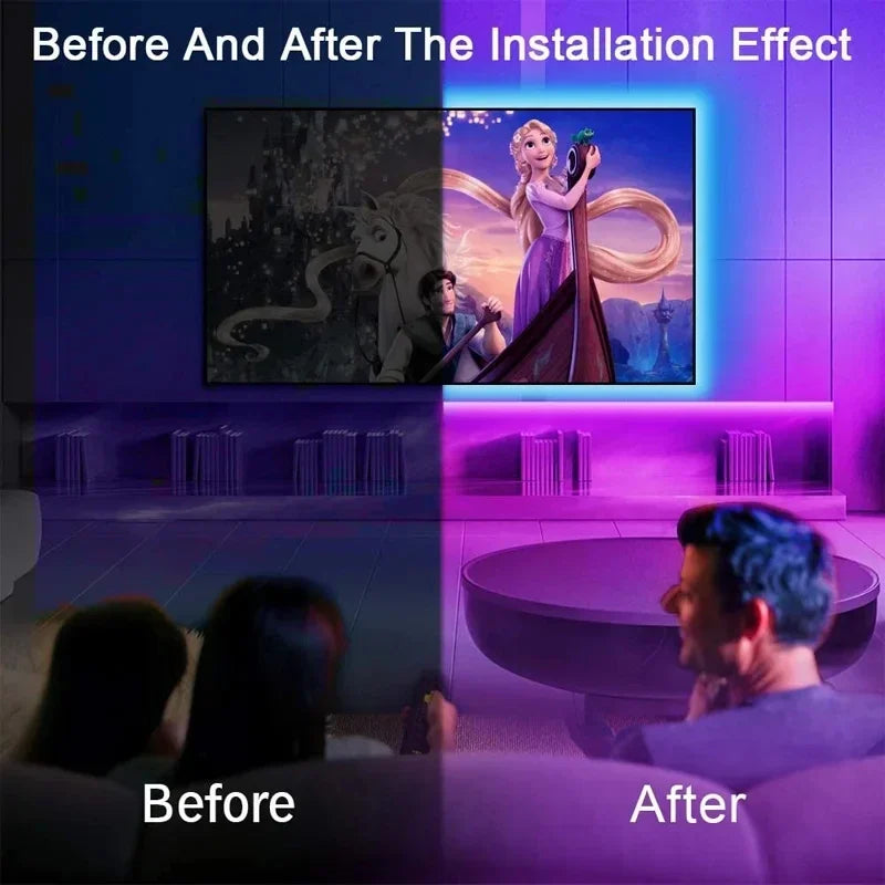 Led Strip Lights Music Sync RGB LED Lights Bluetooth APP Control USB 5V Flexible Lamp Tape for TV Backlight Room Party Decoratio (Copy) - HortonBe