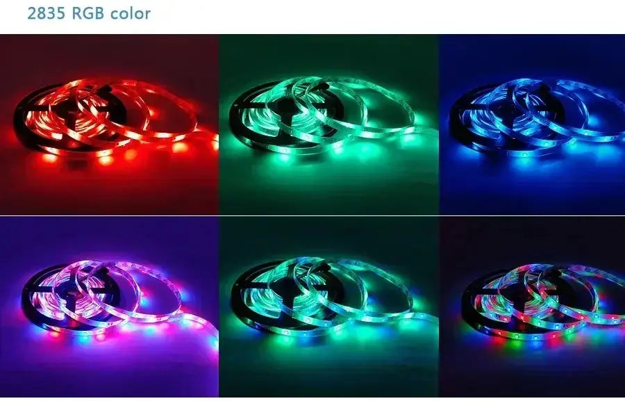 LED Strip Lights 5050 RGB LED Lights Waterproof Flexible Lamp Tape Ribbon Luces Smart Led Lighting Room Decoration EU Plug - HortonBe
