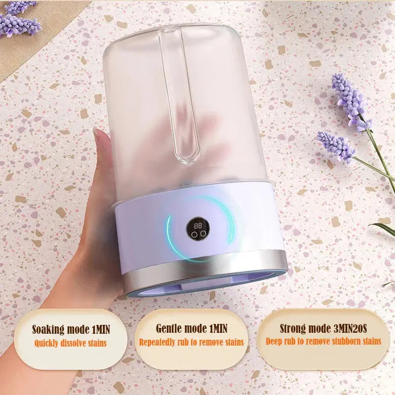New Wireless Washing Machine Portable Travel Underwear And Socks Laundry Bucket,  Charging Mini Clothes Washing Cup 2-speed Time HortonBe