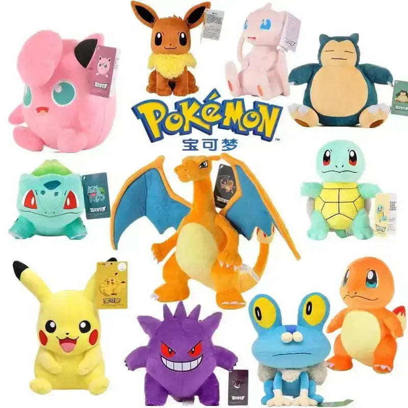 Original Pokemon Plush Toy Pikachu Snorlax Bulbasaur Gengar Kyogre Piplup Charizard Plush Stuffed Doll Toy Kid Gift HortonBe