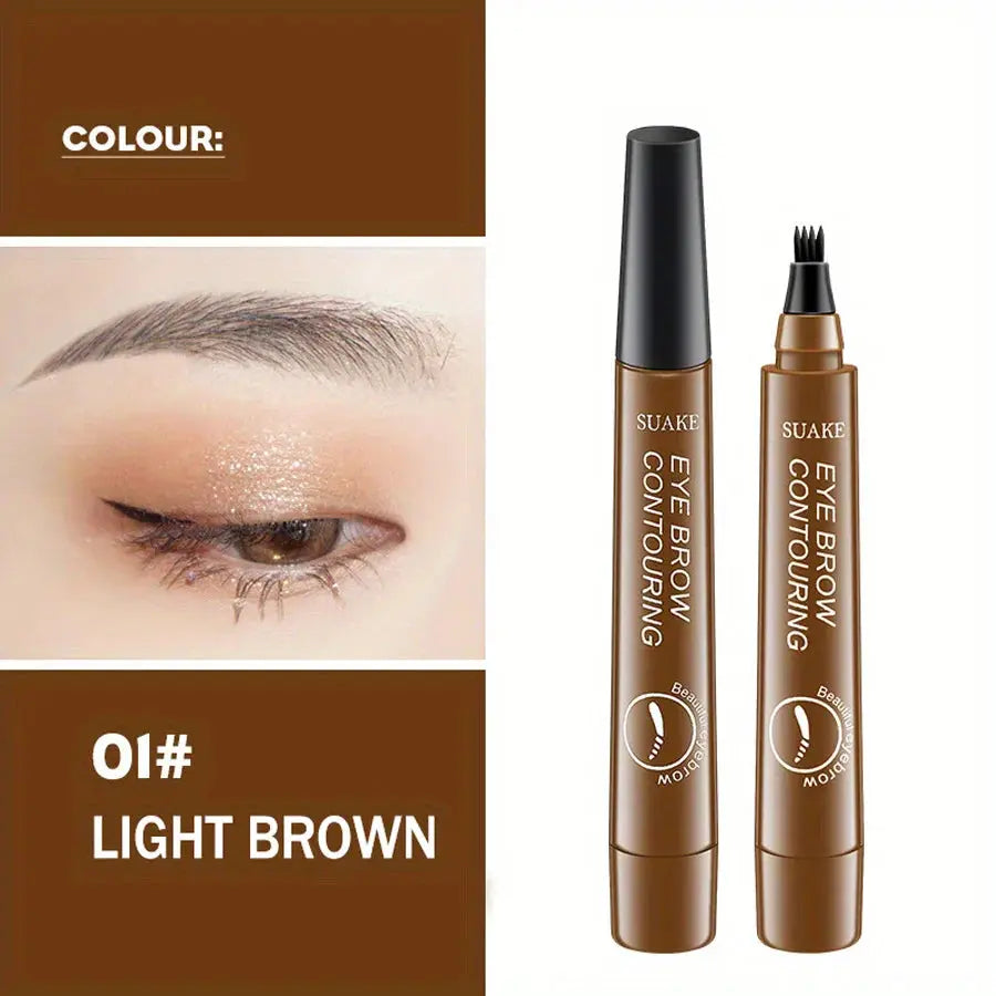 Waterproof Eyebrow Pen, Microblading Eyebrow Pencil With 4 Split Head, Natural Looking Brows Makeup ( 5 Colors) HortonBe