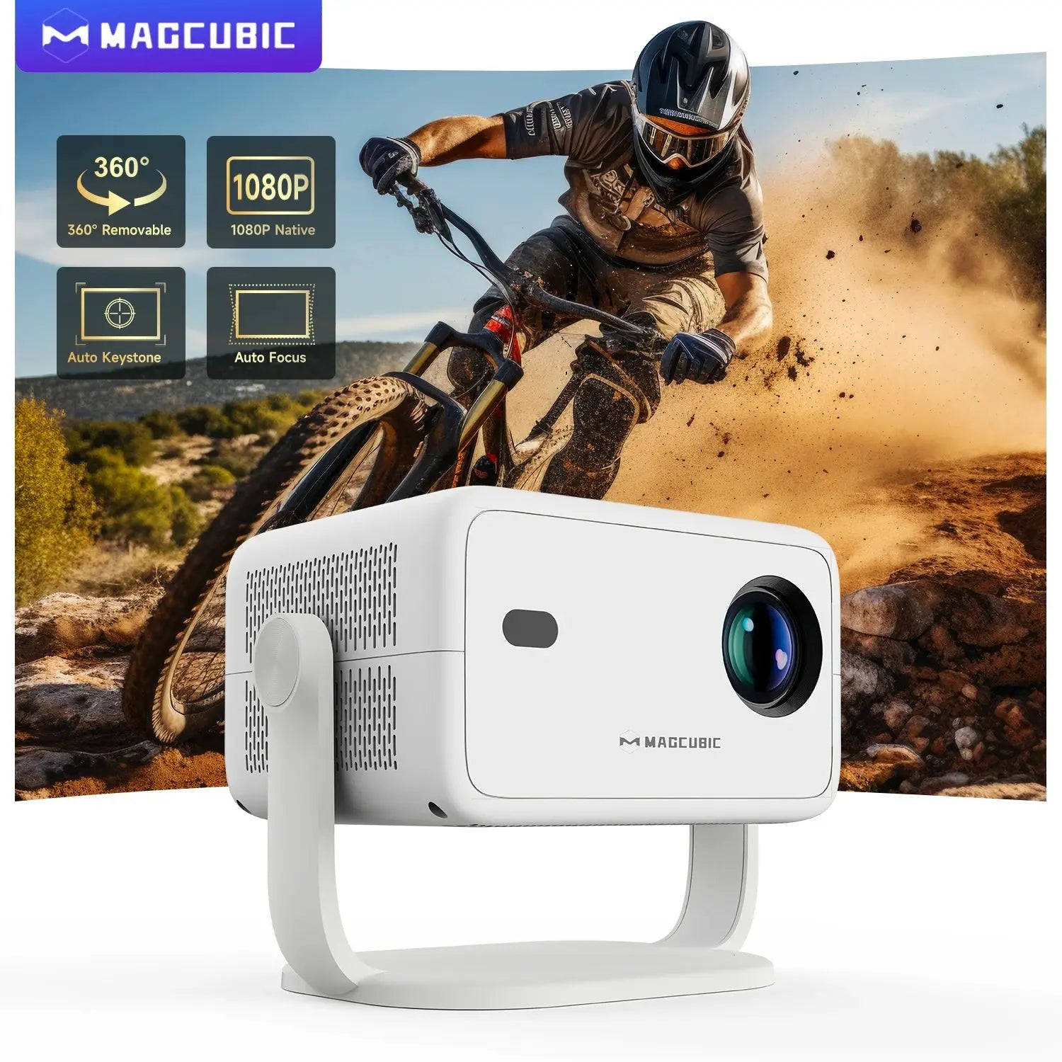 Magcubic 4K L018 Projector 650ANSI Native 1080P Auto Focus HortonBe