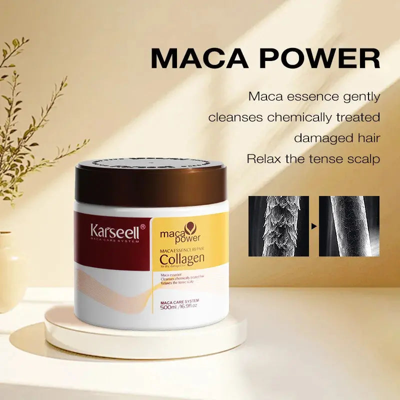 Karseell Collagen Hair Treatment Deep Repair Conditioning Argan Oil Hair Mask Essence for Dry Damaged Hair 100ml/500ml HortonBe