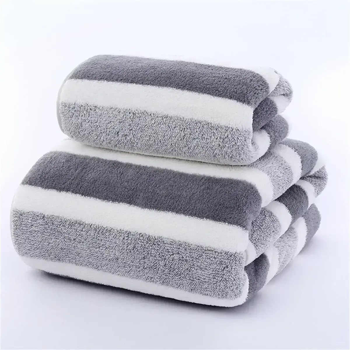 Quick-Drying Striped Towel Set For Soft And Absorbent Bathroom Experience Bath Towel Or Hand Towel HortonBe
