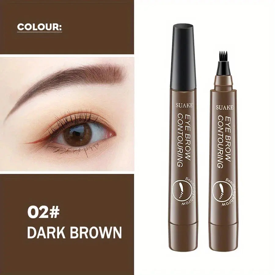 Waterproof Eyebrow Pen, Microblading Eyebrow Pencil With 4 Split Head, Natural Looking Brows Makeup ( 5 Colors) HortonBe