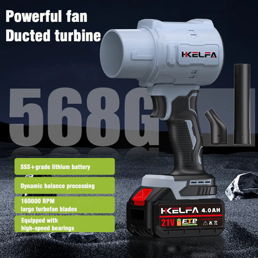 HKELFA 2000W  Turbo Jet Fan Electric Turbo Blowers Jet Fan 200M/S Violent Air Blower Car Dryer Dust Blowing Power Tool