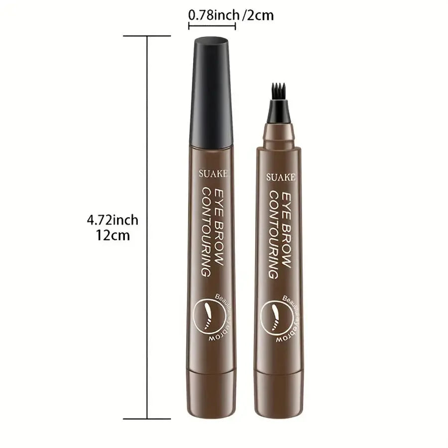 Waterproof Eyebrow Pen, Microblading Eyebrow Pencil With 4 Split Head, Natural Looking Brows Makeup ( 5 Colors) HortonBe