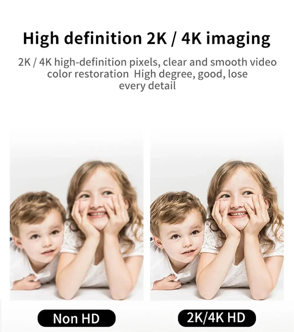 Portable Full HD 1080P 2K 4K Webcam PC Laptop Auto Focus Webcam Live Streaming Flexible with Microphone Live Broadcast withLight HortonBe