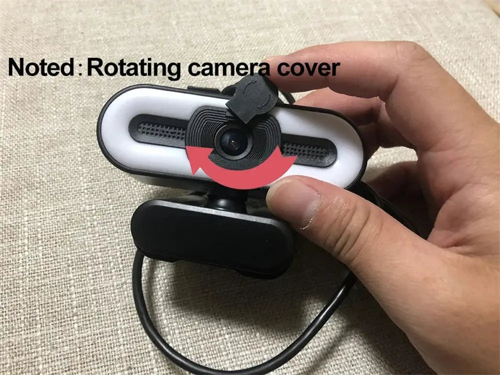 Portable Full HD 1080P 2K 4K Webcam PC Laptop Auto Focus Webcam Live Streaming Flexible with Microphone Live Broadcast withLight HortonBe