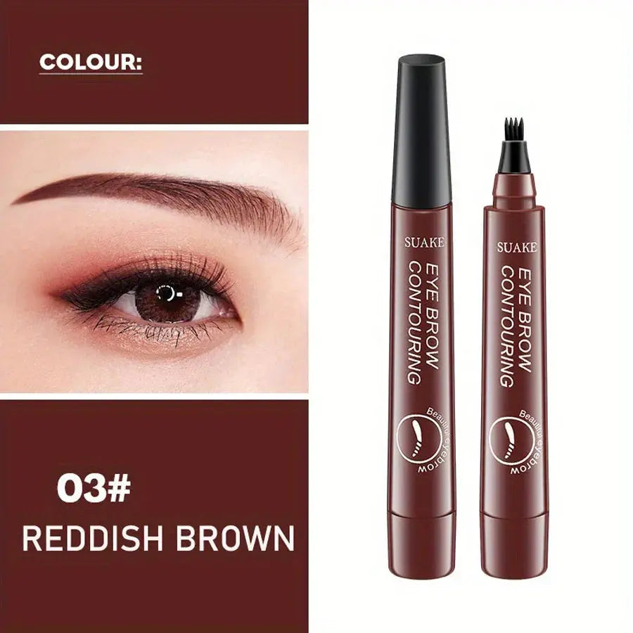 Waterproof Eyebrow Pen, Microblading Eyebrow Pencil With 4 Split Head, Natural Looking Brows Makeup ( 5 Colors) HortonBe