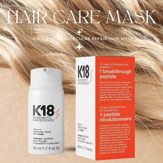 K18 Biomimetic Hairscience Leave-in Molecular Repair Hair Mask 50ml NEW & SEALED - HortonBe